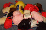 mixed lot of caron yarn in all colors